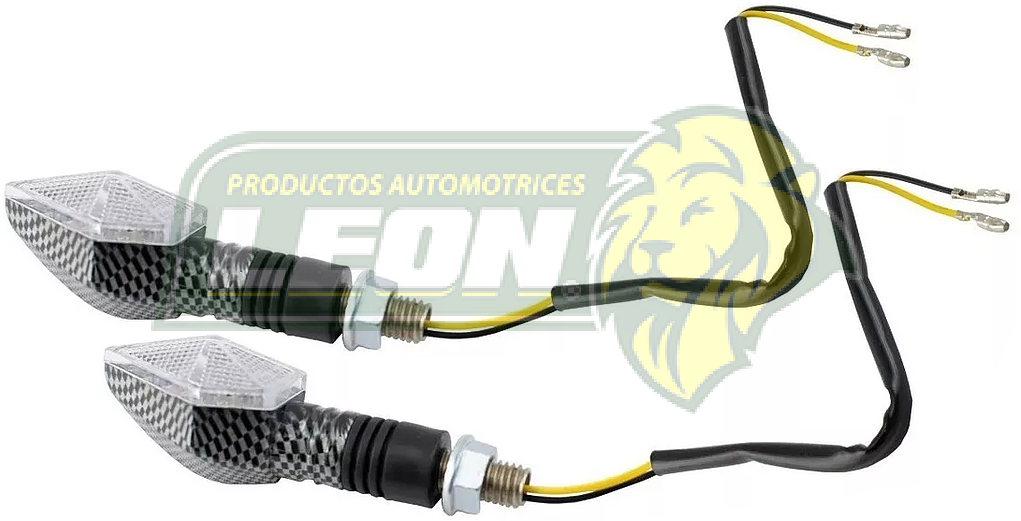 LUZ o CUARTO DIRECCCIONALES P/MOTO c/11 LEDS AMARILLOS 