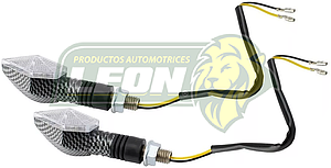 LUZ o CUARTO DIRECCCIONALES P/MOTO c/11 LEDS AMARILLOS 
