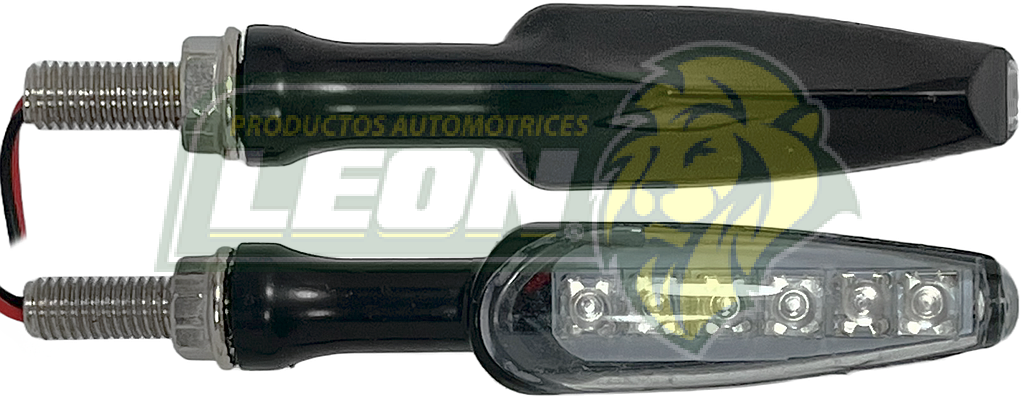 LUZ DIRECCIONAL PARA MOTO c/6 LEDS c/FUNCIÓN FLASH Y SECUENCIAL AMARILLO (JGO. c/2 pzas.)