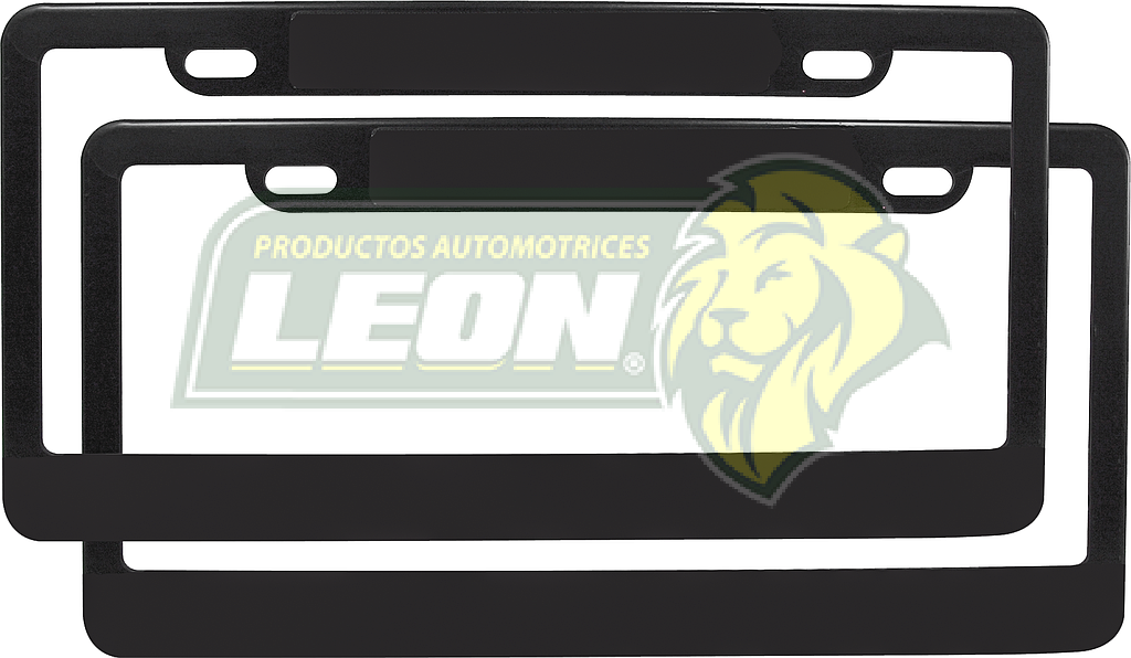 PORTAPLACAS NEGRAS LISAS UNIVERSAL (JGO c/2 pz.)