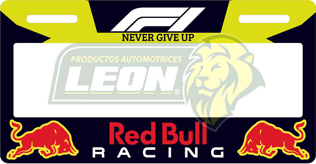 PORTAPLACAS ULTRAMAX PREMIUM RED BULL DECORADO SERIGRAFIA (JGO. c/2 pzas.)