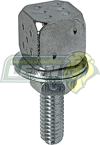 TORNILLO PARA PORTAPLACA TIPO “DADO CROMADO”
