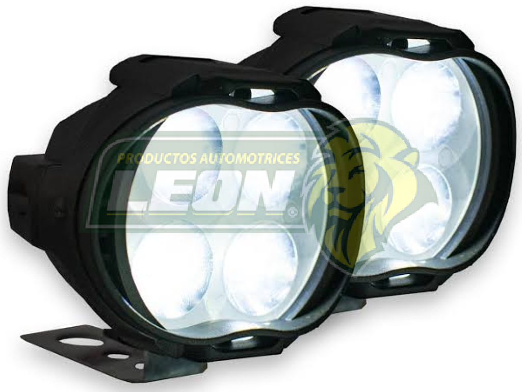 FARO P/MOTO 4 LEDS BAJA-ALTA C/ESTROBO 12V. (JGO. c/2 pz.)