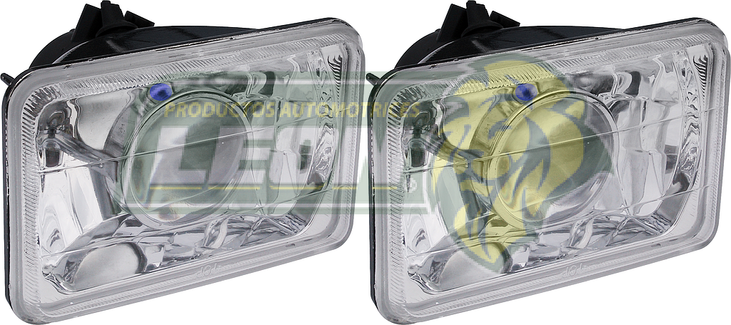 UNIDAD RECTANGULAR DIAMANTADA C/LUPA Y VELA “FOCO INTERCAMBIABLE” (UNI5RECT/LD-ALI, CH=U287) (JGO. c/2 pz.)