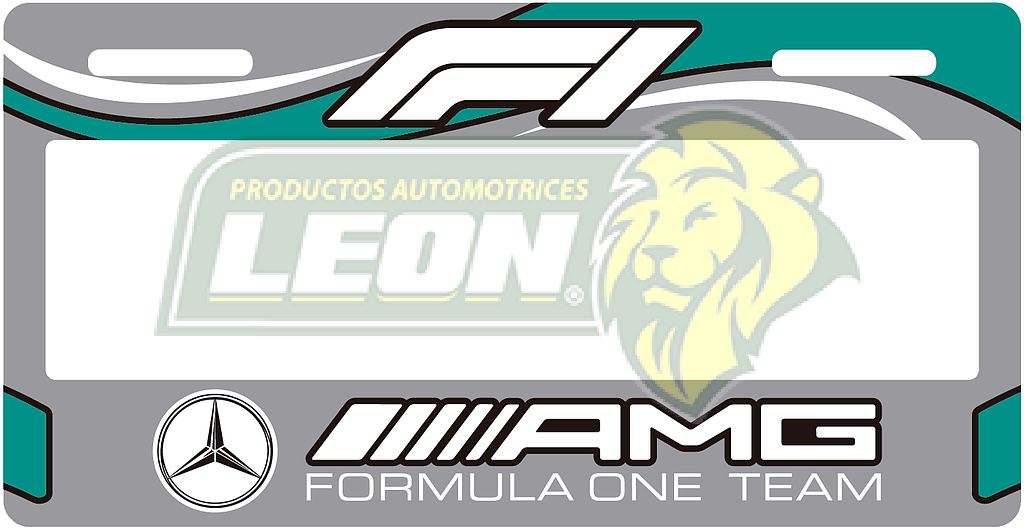 PORTAPLACAS ULTRAMAX PREMIUM MERCEDES DECORADO SERIGRAFIA (JGO. c/2 pzas.)