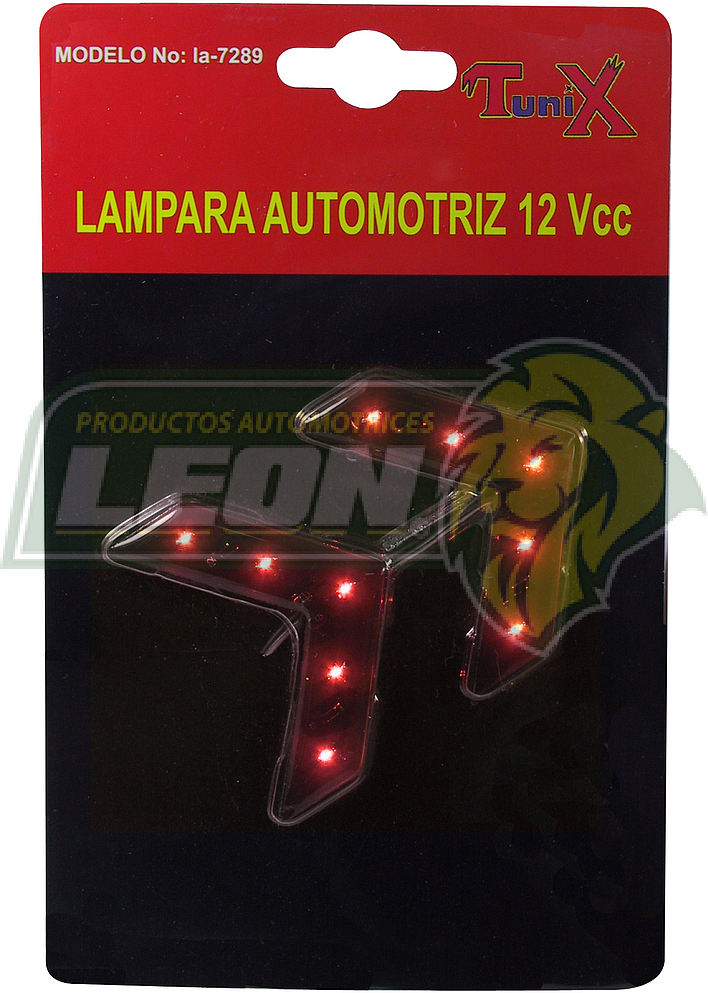 LUZ DIRECCIONAL P/ESPEJO NEGRA CON LEDS ROJA