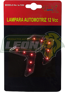 LUZ DIRECCIONAL P/ESPEJO NEGRA CON LEDS ROJA