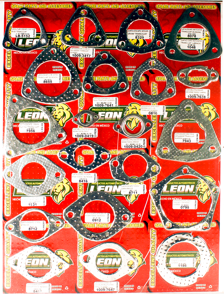 MUESTRARIO DE JUNTAS DE ESCAPE “B” (REDONDA, TRIANGULO, COCOL Y PENTAGONO)