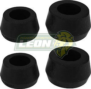 GOMA AMORTIGUADOR TOYOTA HIACE TRASERAS (4853180725CG) DOS CHICAS ØI: 16 mm, ØE: 17 mm, H: 30 mm Y DOS GRANDES ØI: 19 mm, ØE: 20 mm, H: 35 mm (JGO. c/4 pzas.) GERMANY