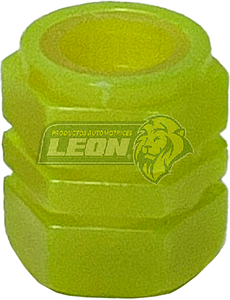TAPON P/VALVULA DE LLANTA PLASTICO FLUORESCENTE AMARILLO (PRECIO X 100 pzas.)