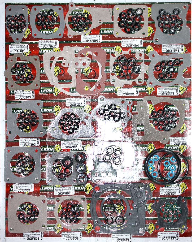 MUESTRARIO DE JGO.S DE JUNTAS PARA CUERPO DE ACELERACION