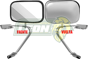 ESPEJO LATERAL FORD F150, F250, F350, F450, RANGER, BRONCO, EXPLORER, PICK-UP CROMADO (JUEGO L, R)