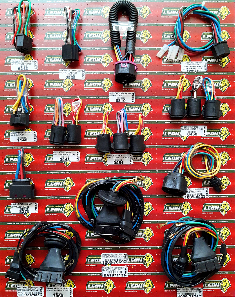 MUESTRARIO DE ARNES TABLA #5 (P/PASTILLAS Y MODULOS DE ENCENDIDO, P/TABLILLAS)