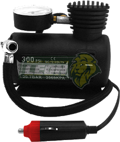 COMPRESORA DE AIRE 300 PSI 12V c/RELOJ MARCADOR DE PRESION = HC607