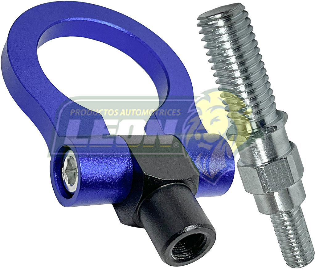 GANCHO DE ARRASTRE DE ALUMINIO UNIVERSAL REDONDON COLOR AZUL