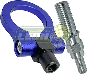 GANCHO DE ARRASTRE DE ALUMINIO UNIVERSAL REDONDON COLOR AZUL