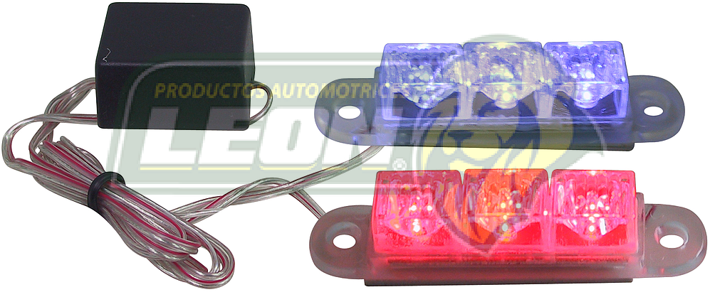 LAMPARA DE LEDS DOBLE AZUL/ROJA