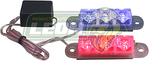 LAMPARA DE LEDS DOBLE AZUL/ROJA