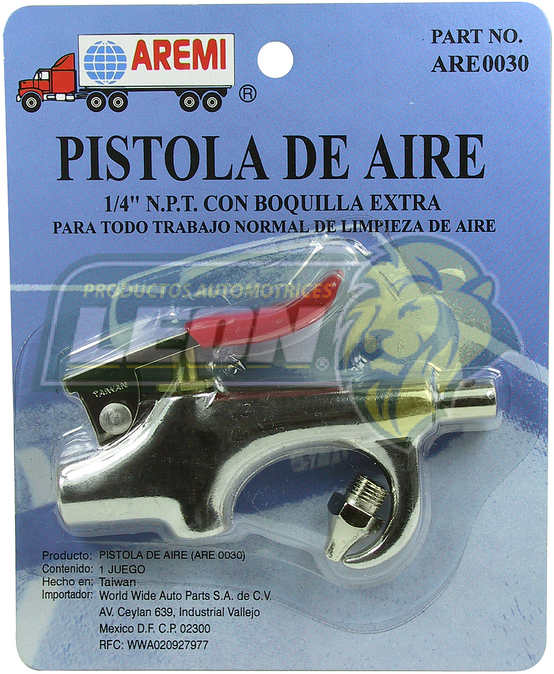 PISTOLA DE AIRE CON BOQUILLA 1/4 NPT S/M