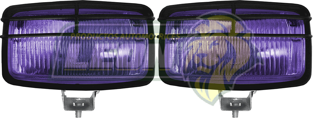 FARO TIPO RALLY RECTANGULAR AZUL (FA-65B) (JGO. c/2 pz.)