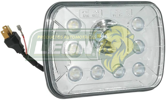 FARO RECTAGULAR 9 LEDS 7” 60W 10-30V