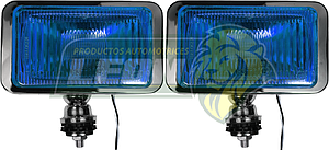 FARO HALOGENO RECTANGULAR 215x175x88 mm H3 55W AZUL (JGO. c/2 pz)