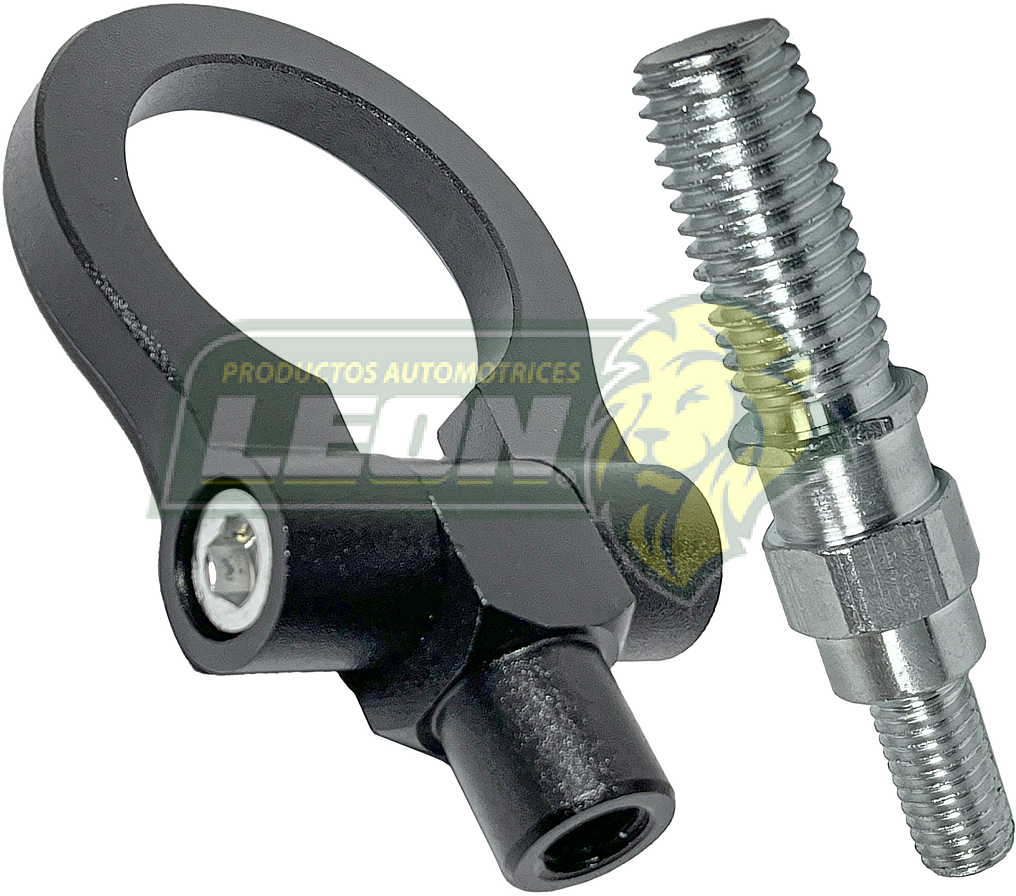 GANCHO DE ARRASTRE DE ALUMINIO UNIVERSAL REDONDON COLOR NEGRO