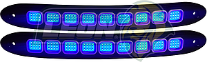 BARRAS LED COB 9 LEDS 24cm 12v 0.4W AZUL (FLEXIBLE INT. Y EXT.) (JGO. c/2 TIRAS) TUNIX