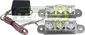 LAMPARA DE 3 LEDS DOBLE BLANCA “ESTROBO CODIFICADO”
