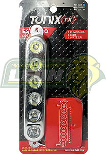 ESTRO CON 6 LEDS 1W 2 FUNCIONES AZUL