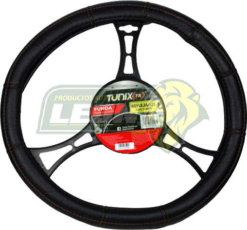 FUNDA P/VOLANTE MEDIANO 38 cm CON GRIETAS NEGRO