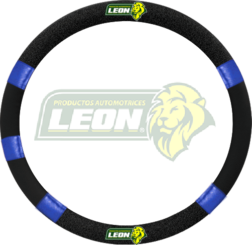 FUNDA P/VOLANTE VINIL NEGRO 5 VIVOS AZUL UNIVERSAL