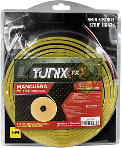 MANGUERA DE LED FLEXIBLE DE 30W TIPO GEL, COLOR AMARILLO (5 mts.)