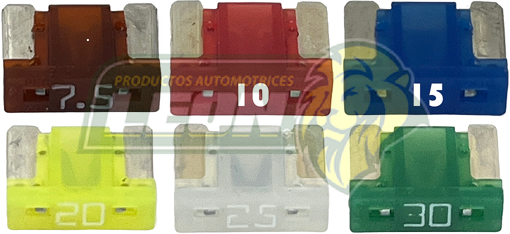 FUSIBLE TIPO CLAVIJA MICRO MODELOS NUEVOS (ESPECIFICAR AMPERAJE)