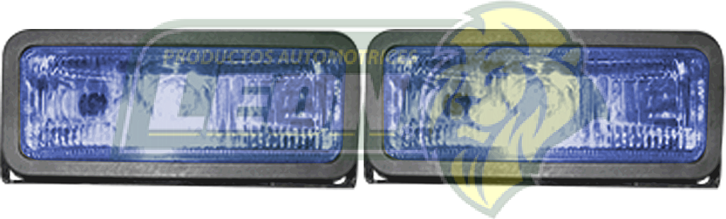FAROS RECTANGULAR AZUL BICEL PLASTICO MEDIANO B/PLANA (JUEGO)