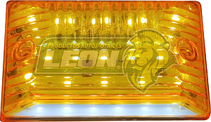 PLAFON CUADRADO 21 LEDS 0.3W P/CAMION AMARILLO/BLANCO