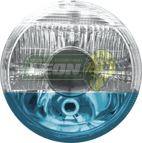 UNIDAD HUECA REDONDA 7” VW SEDAN 1600 (DE 3 FOCOS, C/CARCAZA Y LUPA)  BLANCA-AZUL (JUEGO)