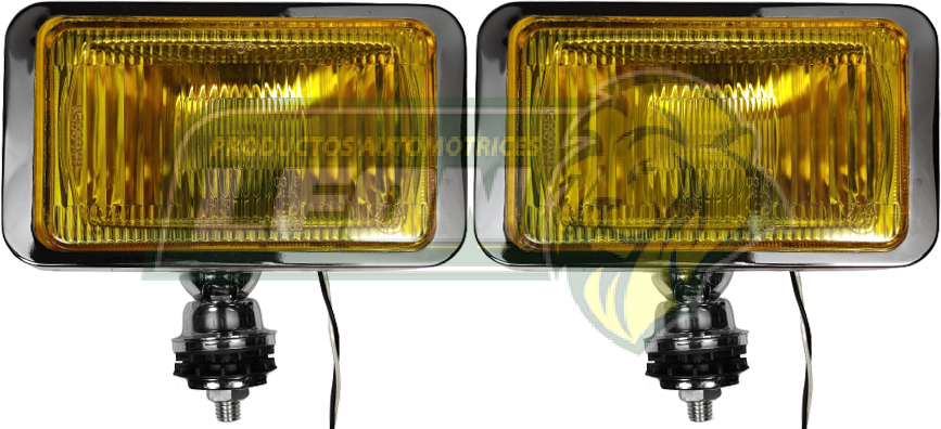 FARO HALOGENO RECTANGULAR 215x175x88 mm H3 55W AMARILLO (JGO. c/2 pz.)
