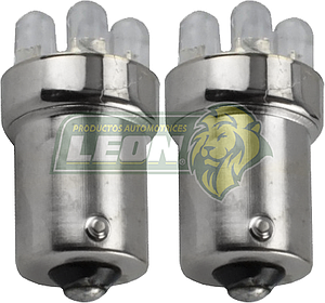 FOCO 67 12V 3 LEDS VERDE (JGO. c/2 pz.)
