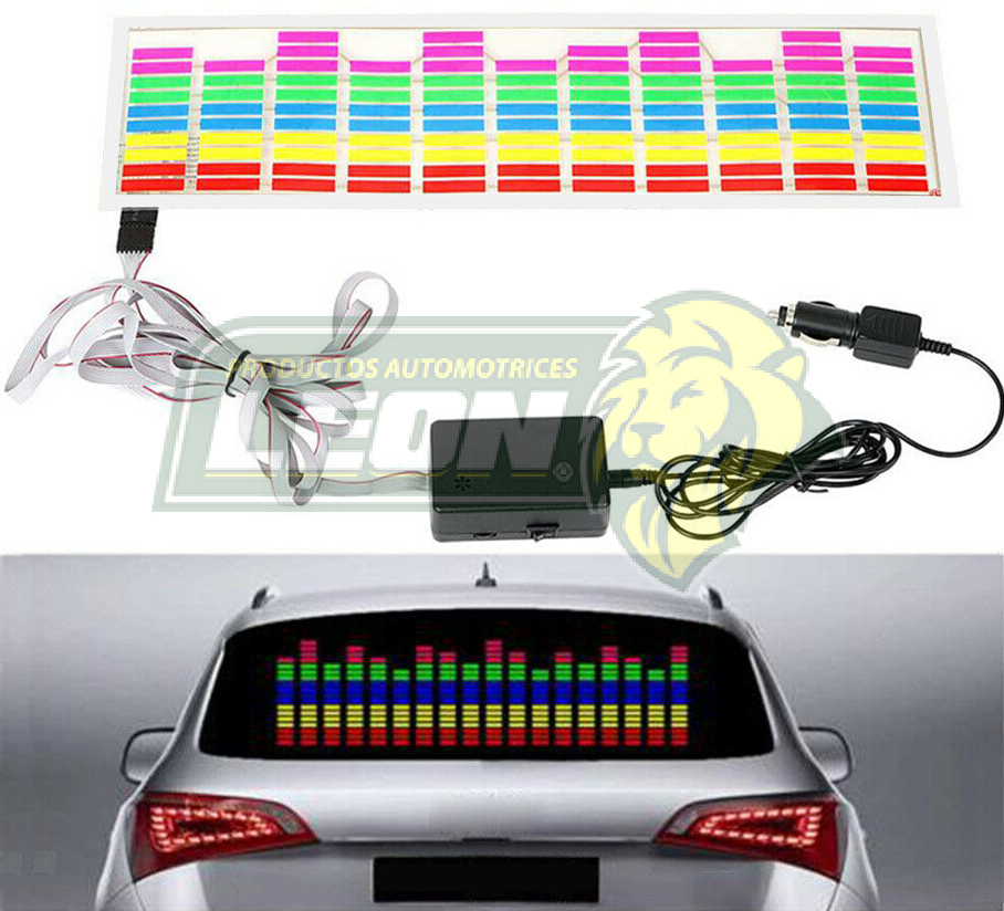 CALCOMANIA TIPO ECUALIZADOR MUSICAL TUNIX 90x10 (c/LUZ Y MODULO) ELECTROLUMINISCENTE