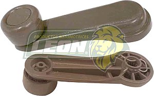 MANIJA ELEVAR VIDRIO NISSAN TSURU III, II, I, D21 PLASTICO CAFÉ (M-95001, L-300-TC) (1 pza. INCLUYE SEGURO) AE
