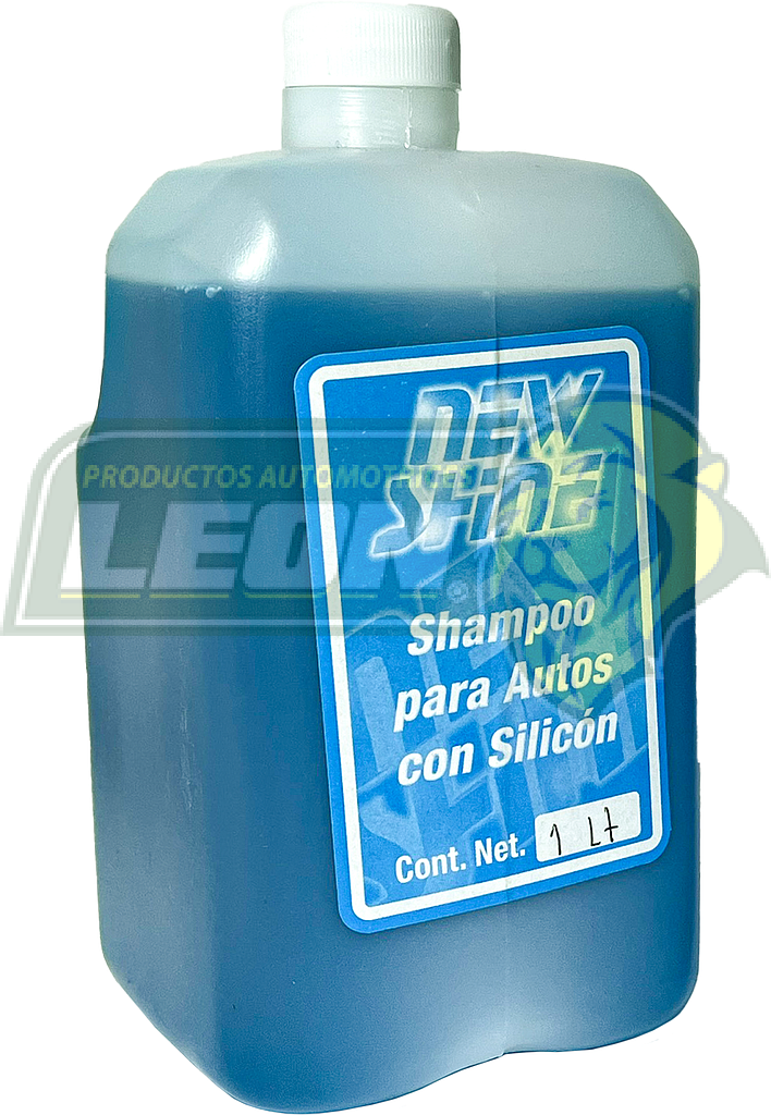 SHAMPOO PARA AUTOS AZUL CON SILICON 1 LT. NEW SHINE