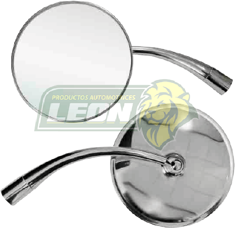 ESPEJO LATERAL (L) VW SEDAN M.1500 46-69 CROMADO “CONCHA REDONDA, BRAZO CORTO ” C/PERNO (PRECIO X pza.)