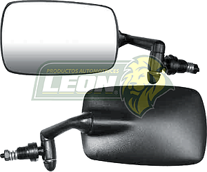 ESPEJO LATERAL (L) VW SEDAN M.1600 96-04 METALICO NEGRO ABATIBLE “CONCHA TIPO HELLA” (687-96I-N) (PRECIO X pza.)