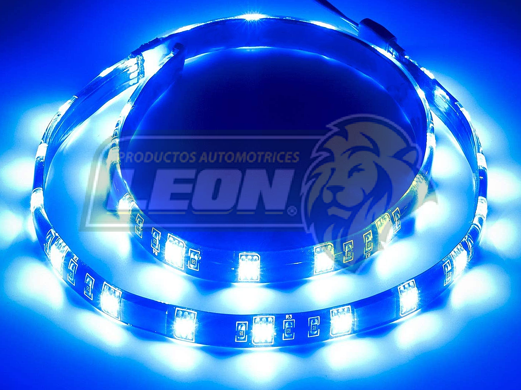 TIRA FLEXIBLE C/60 LEDS AZULES 120 cm 48"