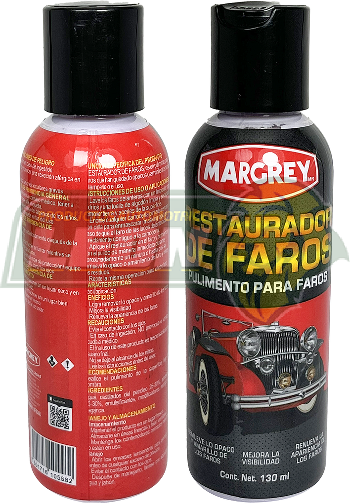 RESTAURADOR DE FAROS MARGREY 130 ml