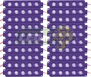 MODULO 5 ULTRA LEDS COB 5.6x3x8 cm T/ENCAPSULADO MORADO (M5/CG-CDI) (20 TIRAS)
