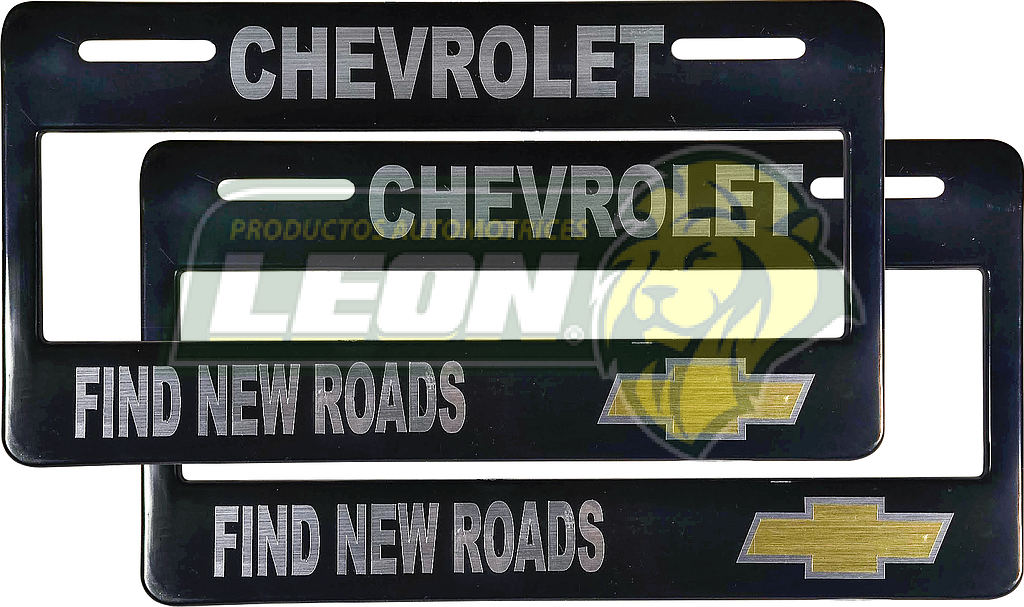 PORTAPLACAS NEGRAS NUMERICO 7 cm. SOLO SE VEN LOS # Y LETRAS STICKER CHEVROLET (JGO c/2 pz.)