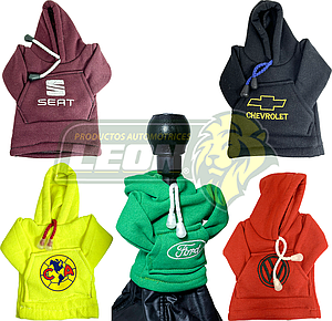 FUNDA PALANCA DE VELOCIDADES UNIVERSAL TIPO SUDADERA, BORDADO Y SERIGRAFIA, VARIOS COLORES Y MODELOS.