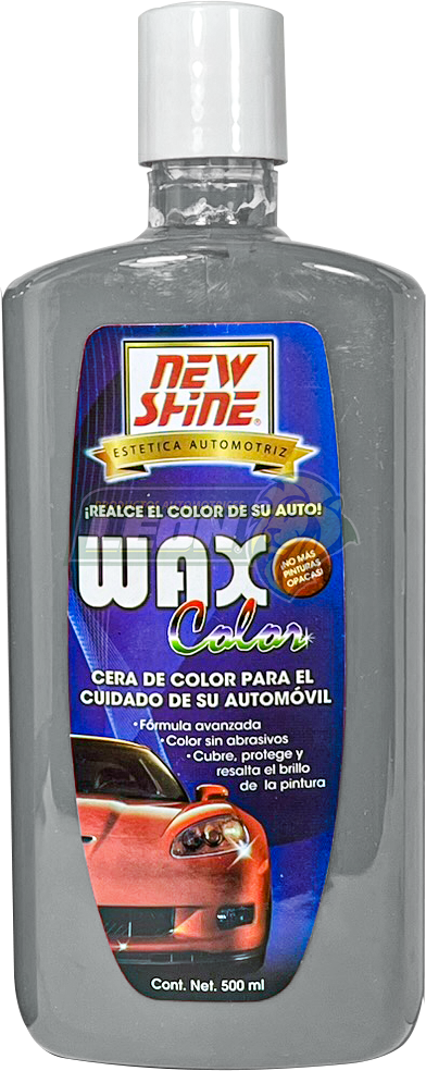 CERA DE COLOR PLATA, CUBRE RAYONES SUPERFICIALES 500 ml. NEW SHINE